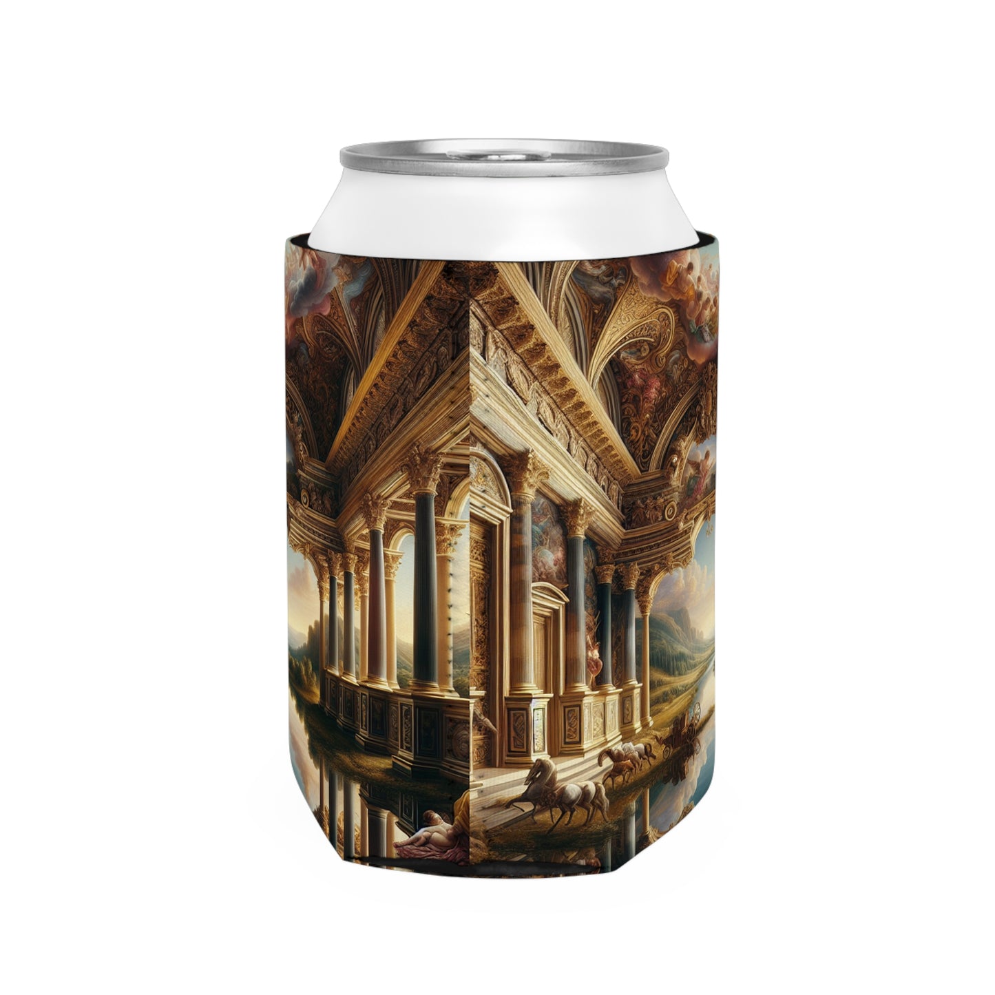 "Une odyssée néo-Renaissance : un panorama moderne" - The Alien Can Cooler Sleeve Renaissance Art