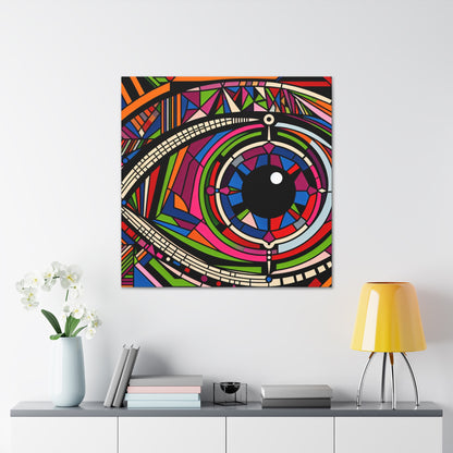 "Eye of the Illusionist". - The Alien Canva Op Art Style