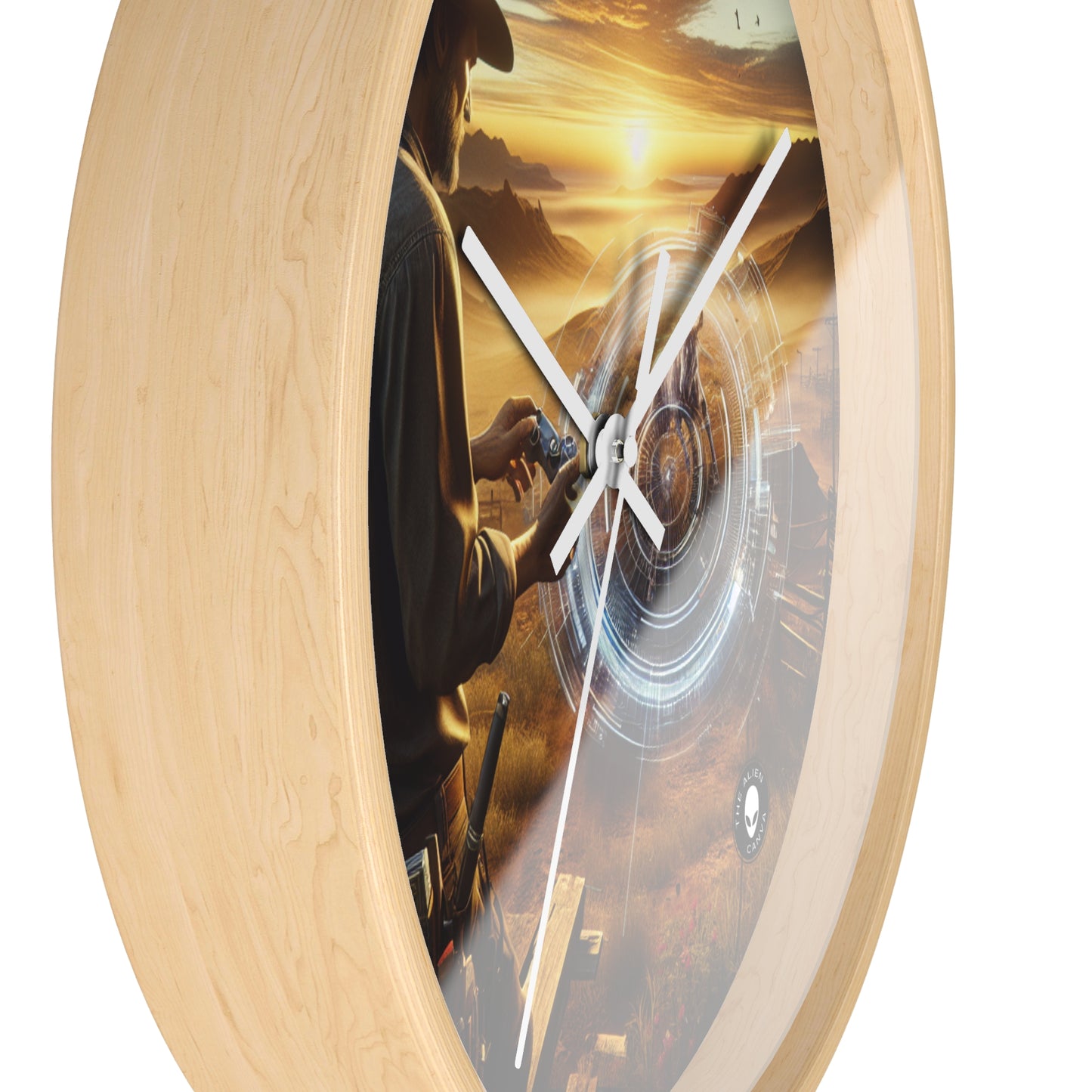 "Eternal Expressions: Portraits of Raw Emotion" - The Alien Wall Clock Photorealism