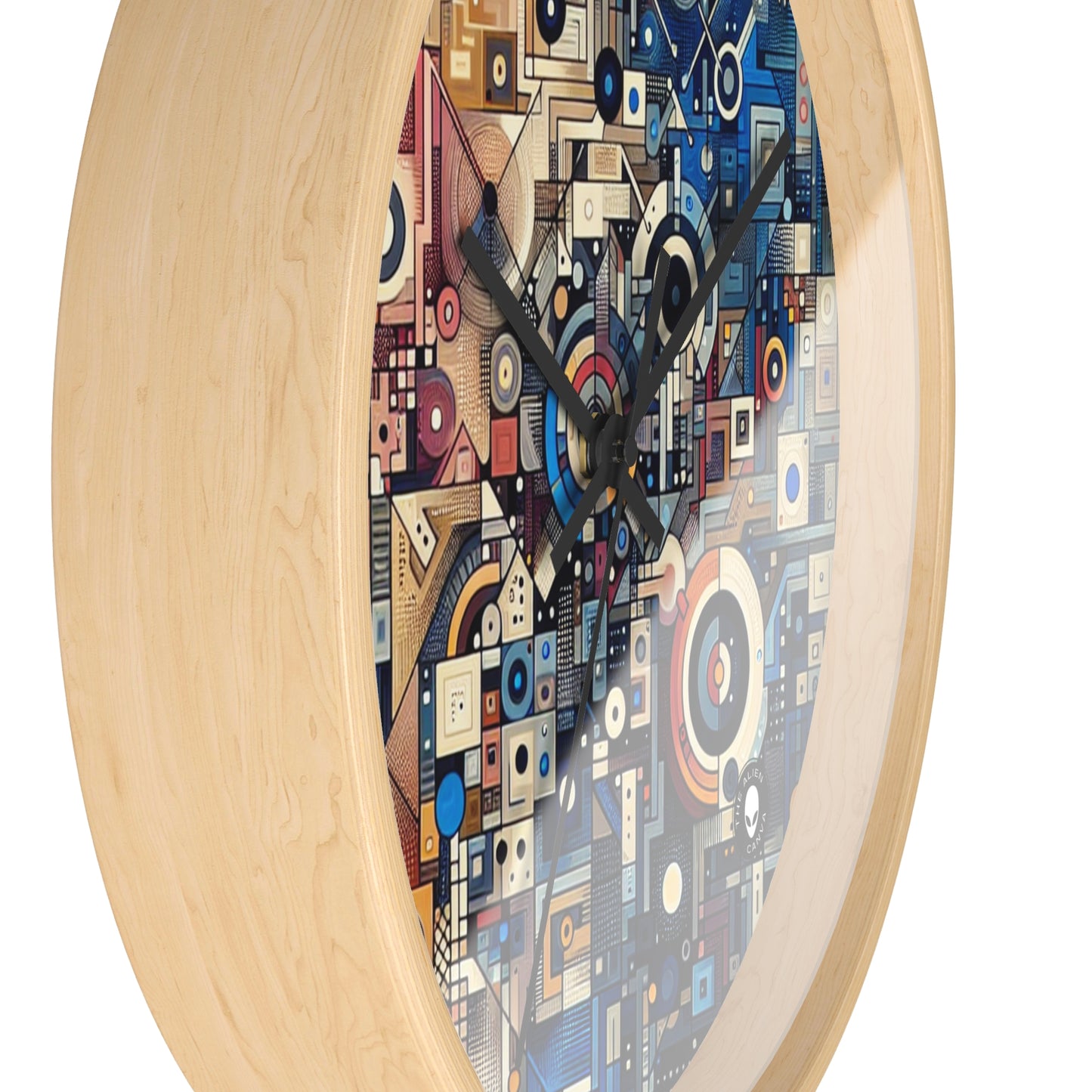 "Connected Hearts: Love in the Digital Age" - The Alien Wall Clock Conceptual Art