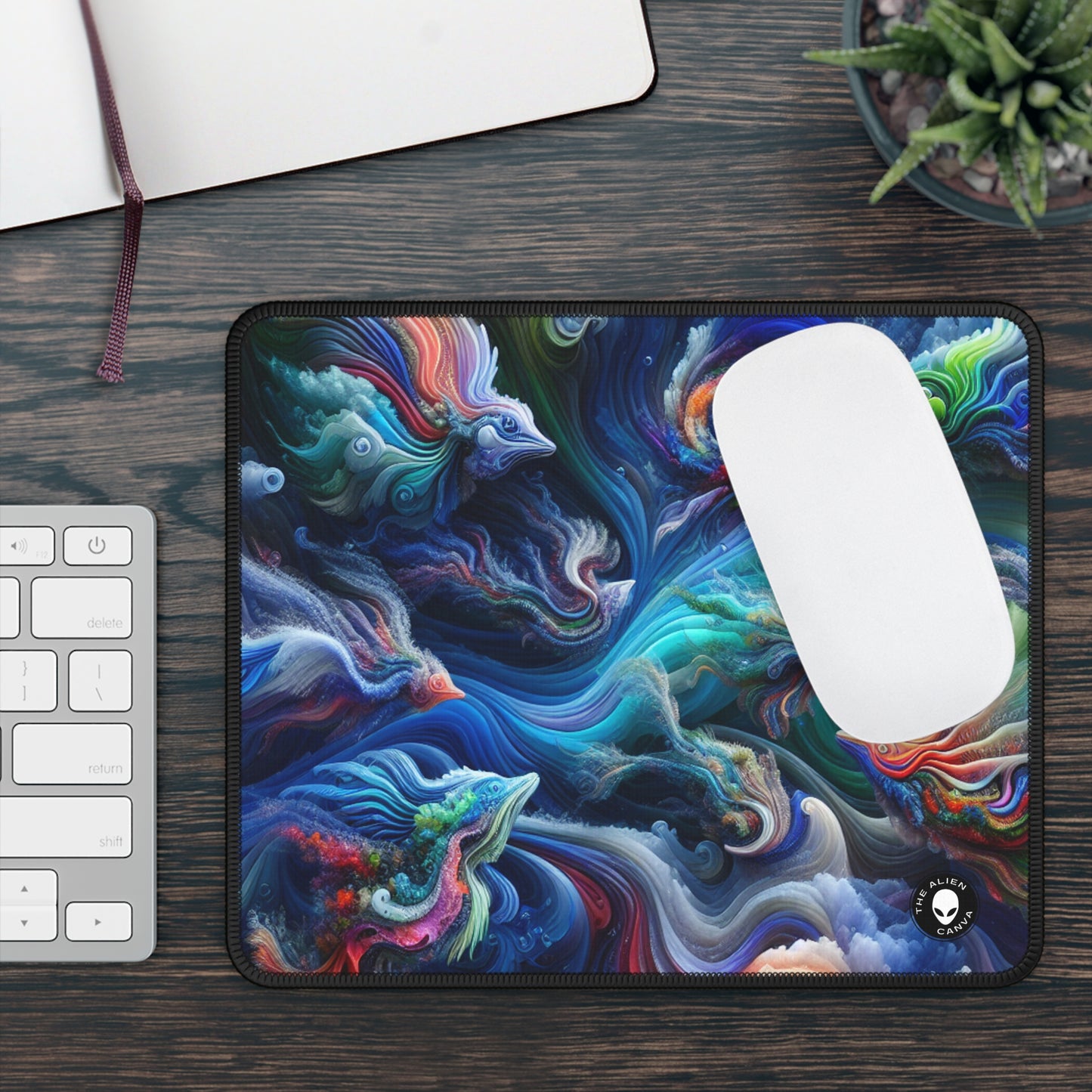 "Psychedelic Underwater Wonderland" - The Alien Gaming Mouse Pad