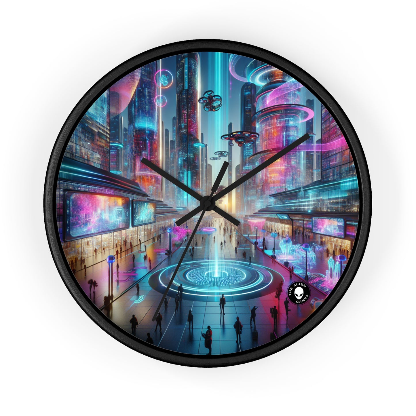 "Évolution numérique : une expérience artistique technologique" - The Alien Wall Clock Electronic Art