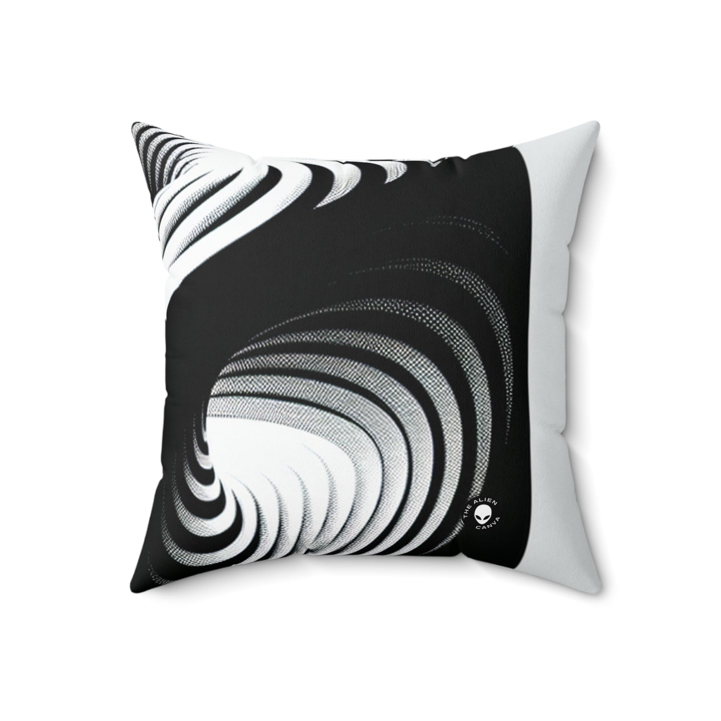 "Convolutional Cube: An Optical Illusion of Unceasing Movement" - The Alien Spun Polyester Square Pillow Op Art