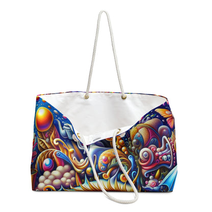"Cityscape Dreams: A Surreal Night Scene" - The Alien Weekender Bag Magic Realism