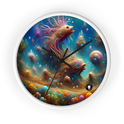 "Enchanting Aquatic Dreamscape" - The Alien Wall Clock