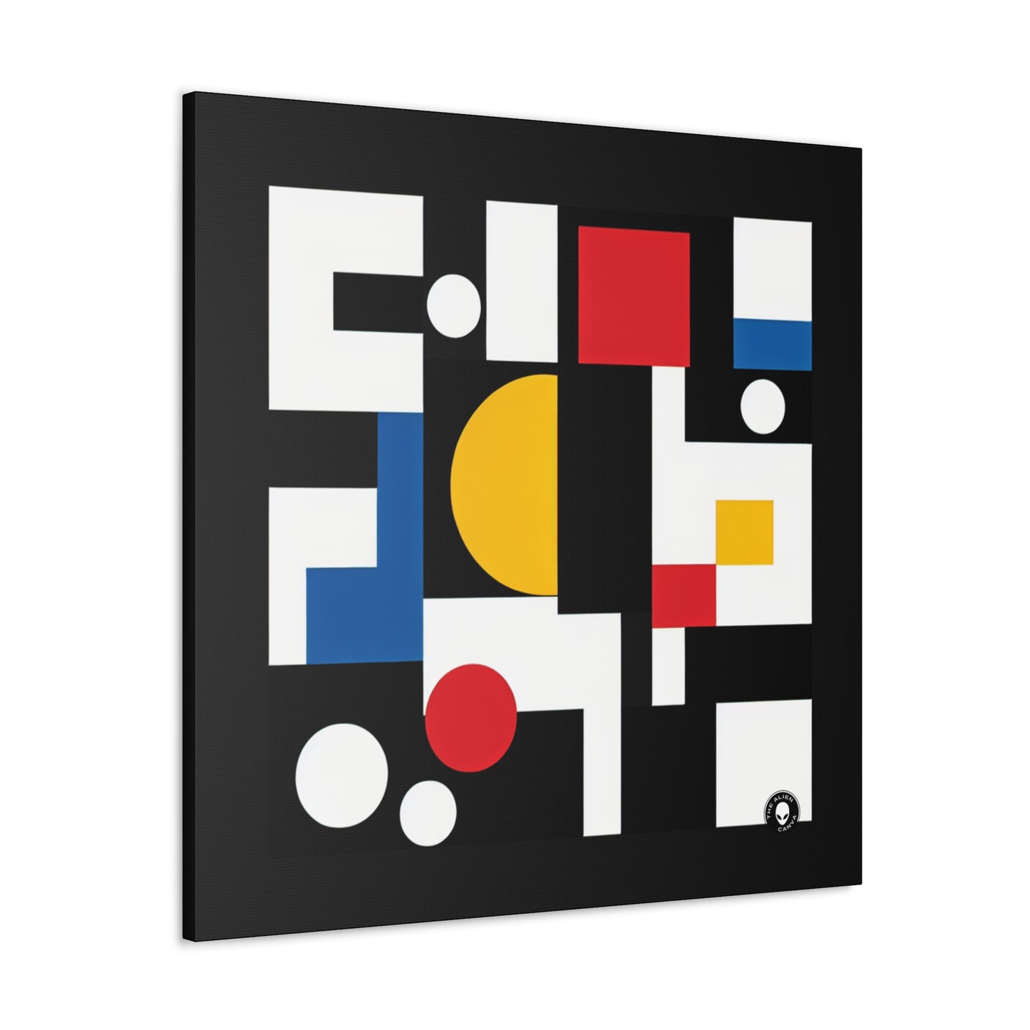 "Suprematic Harmony: Exploring Geometric Composition with Bold Colors" - The Alien Canva Suprematism