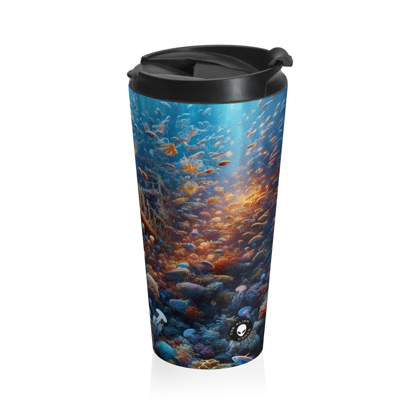 "Enigmatic Underwater World" - The Alien Stainless Steel Travel Mug