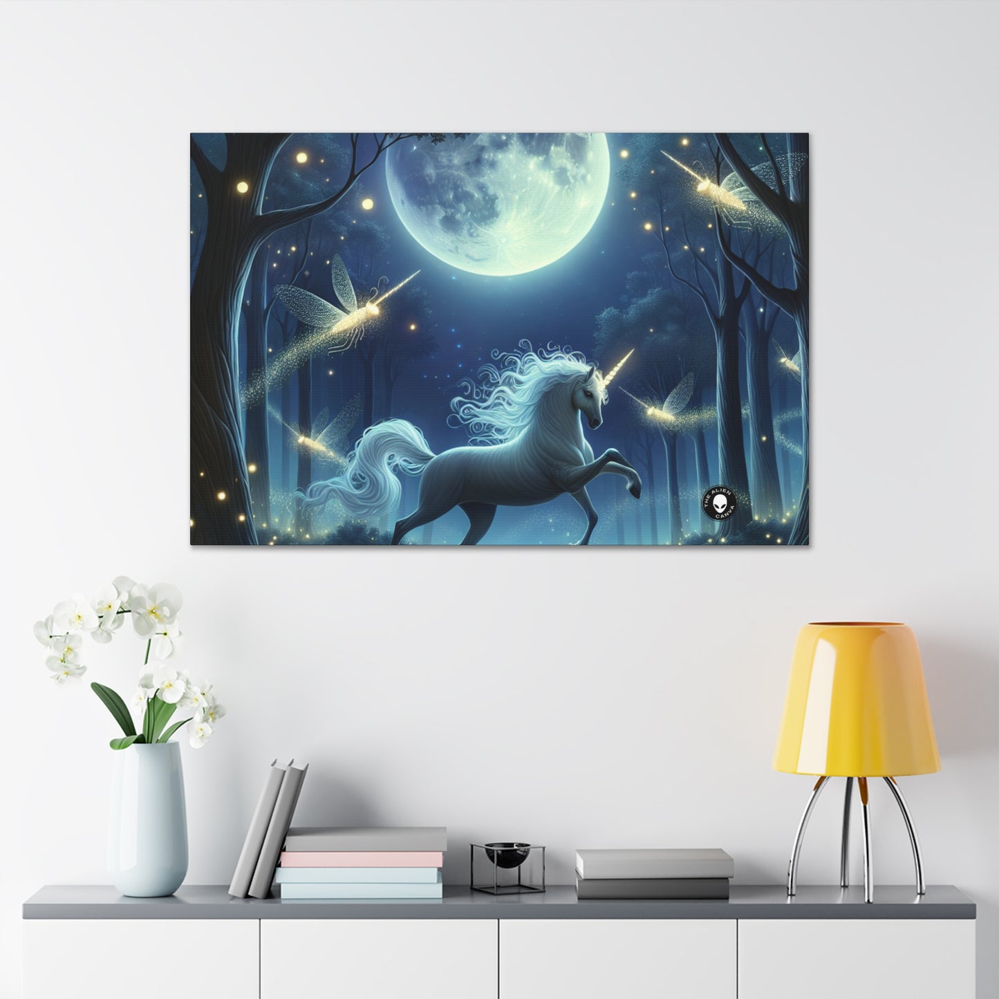 "Forêt enchantée au clair de lune" - The Alien Canva