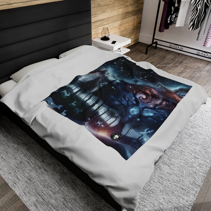 "Galactic Oasis" - The Alien Velveteen Plush Blanket