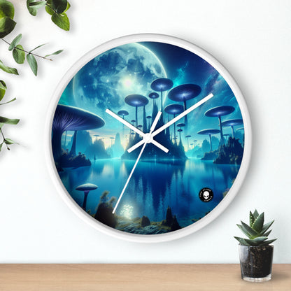 "Moonlit Mushroom Lake" - The Alien Wall Clock