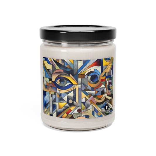 "Urban Fragmentation: An Analytical Cubist Cityscape" - The Alien Scented Soy Candle 9oz Analytical Cubism