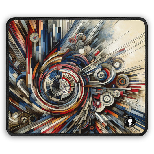 "Fragmented Realms: A Surreal Exploration in Color and Form" - The Alien Gaming Mouse Pad Avant-garde Art