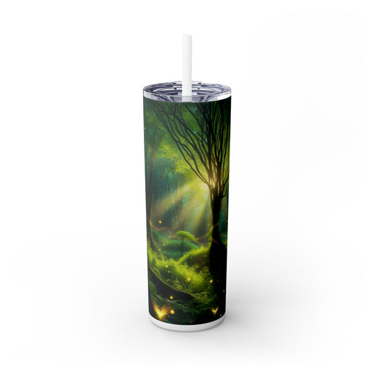 « Magie de la forêt lumineuse » - Le verre fin Alien Maars® avec paille 20 oz