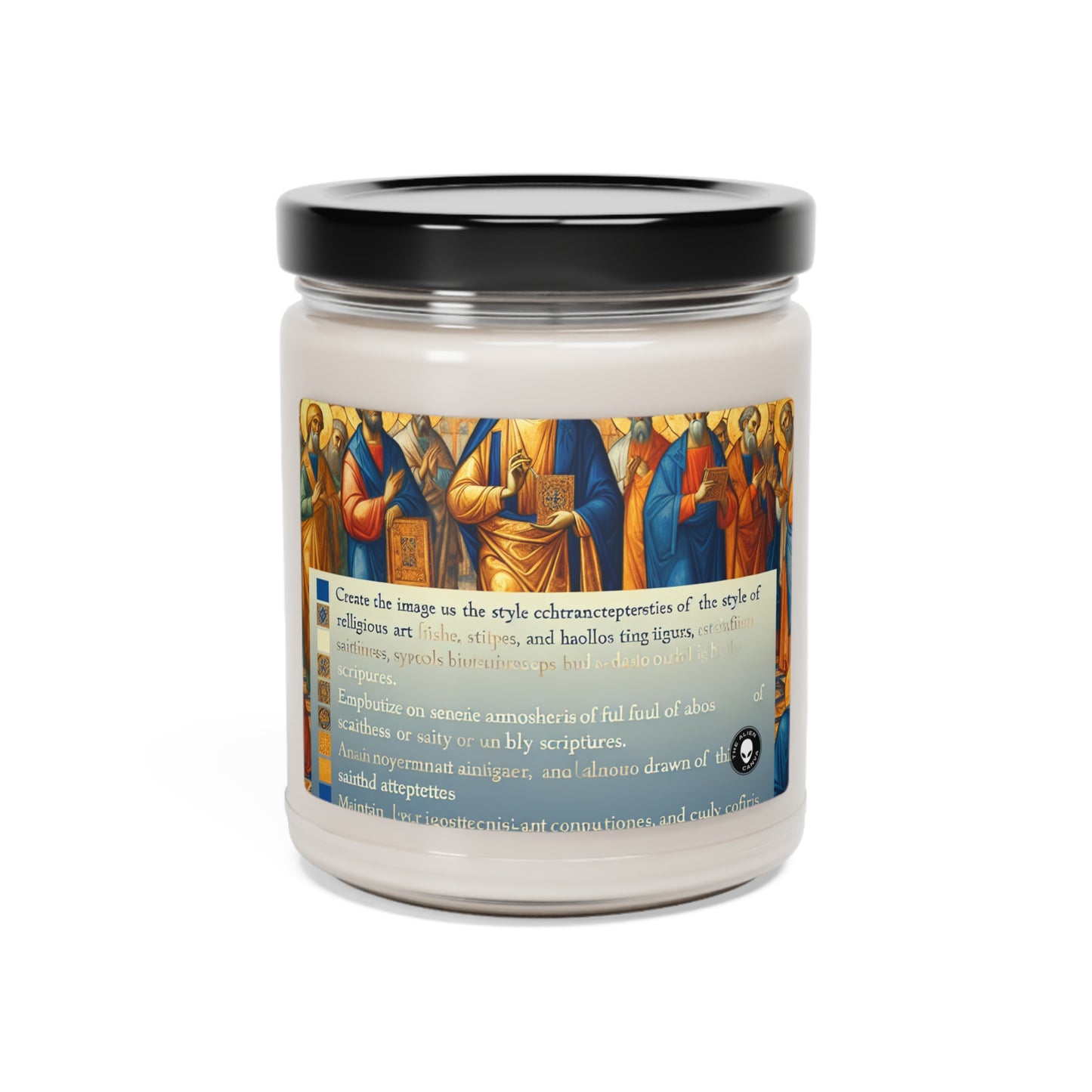 "Forged in Faith: The Journey from Despair to Hope" - The Alien Scented Soy Candle 9oz Religious Art