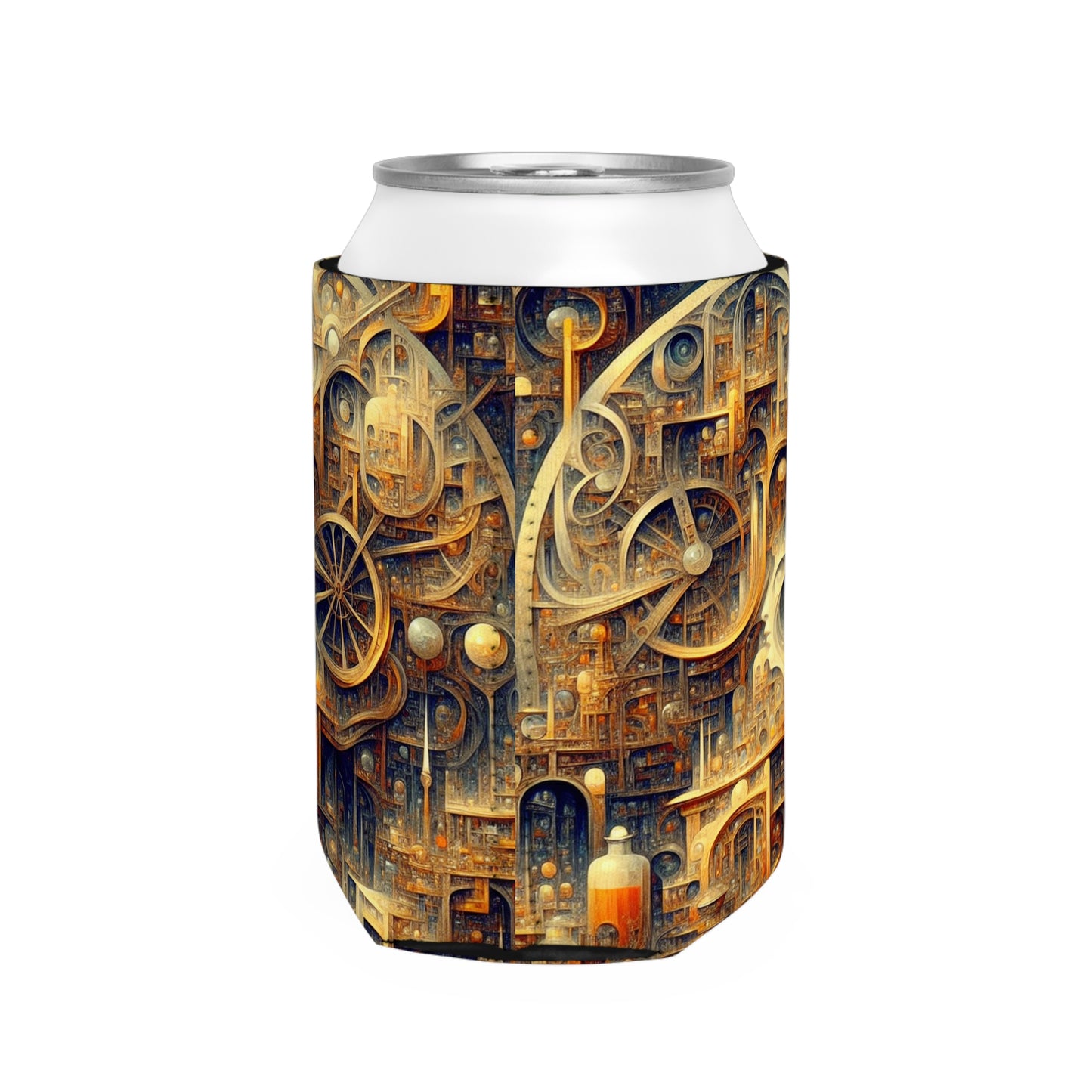"Unity in Vibrant Harmony: An Abstract Metaphysical Exploration" - The Alien Can Cooler Sleeve Metaphysical Art