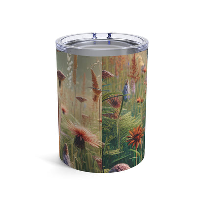 "A Monarch in Wildflower Meadow" - The Alien Tumbler 10oz Realism Style