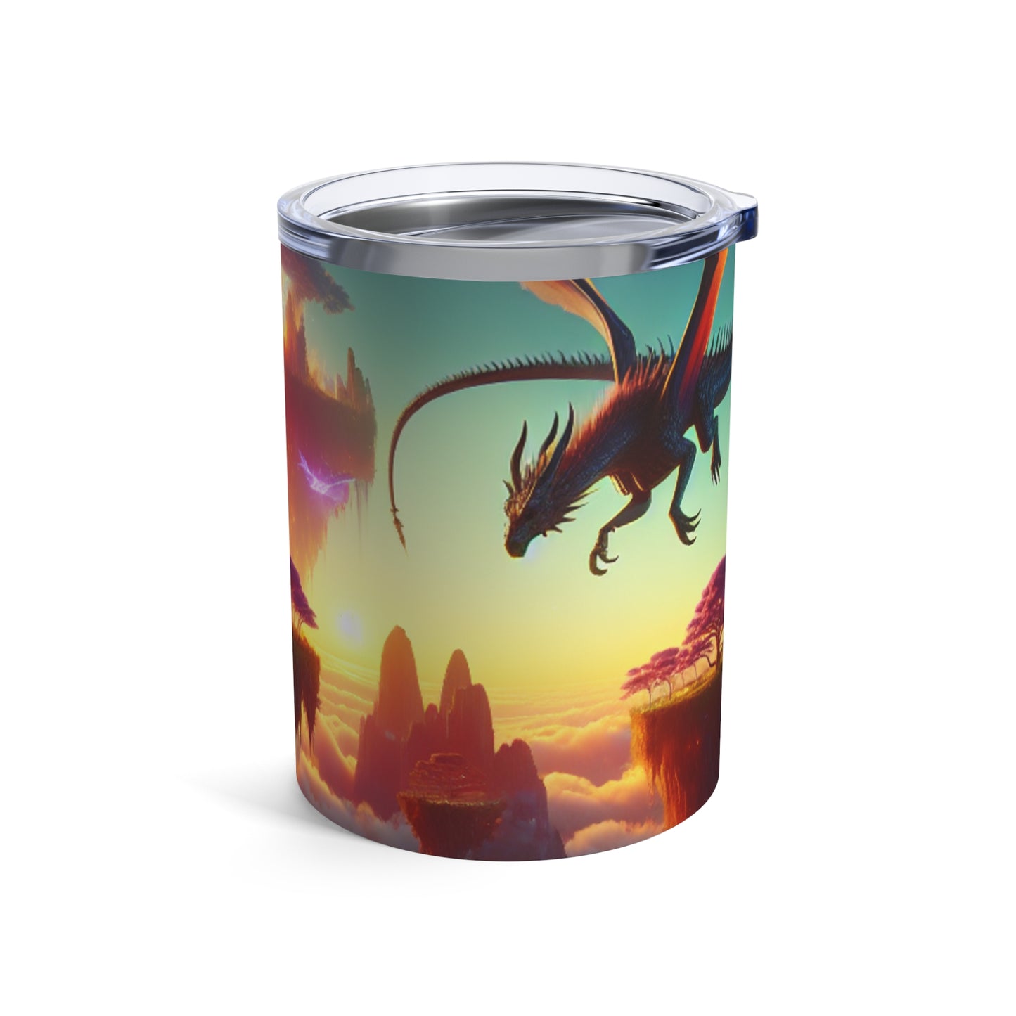 « Le vol du dragon dans le royaume fantastique » - Le verre Alien 10oz