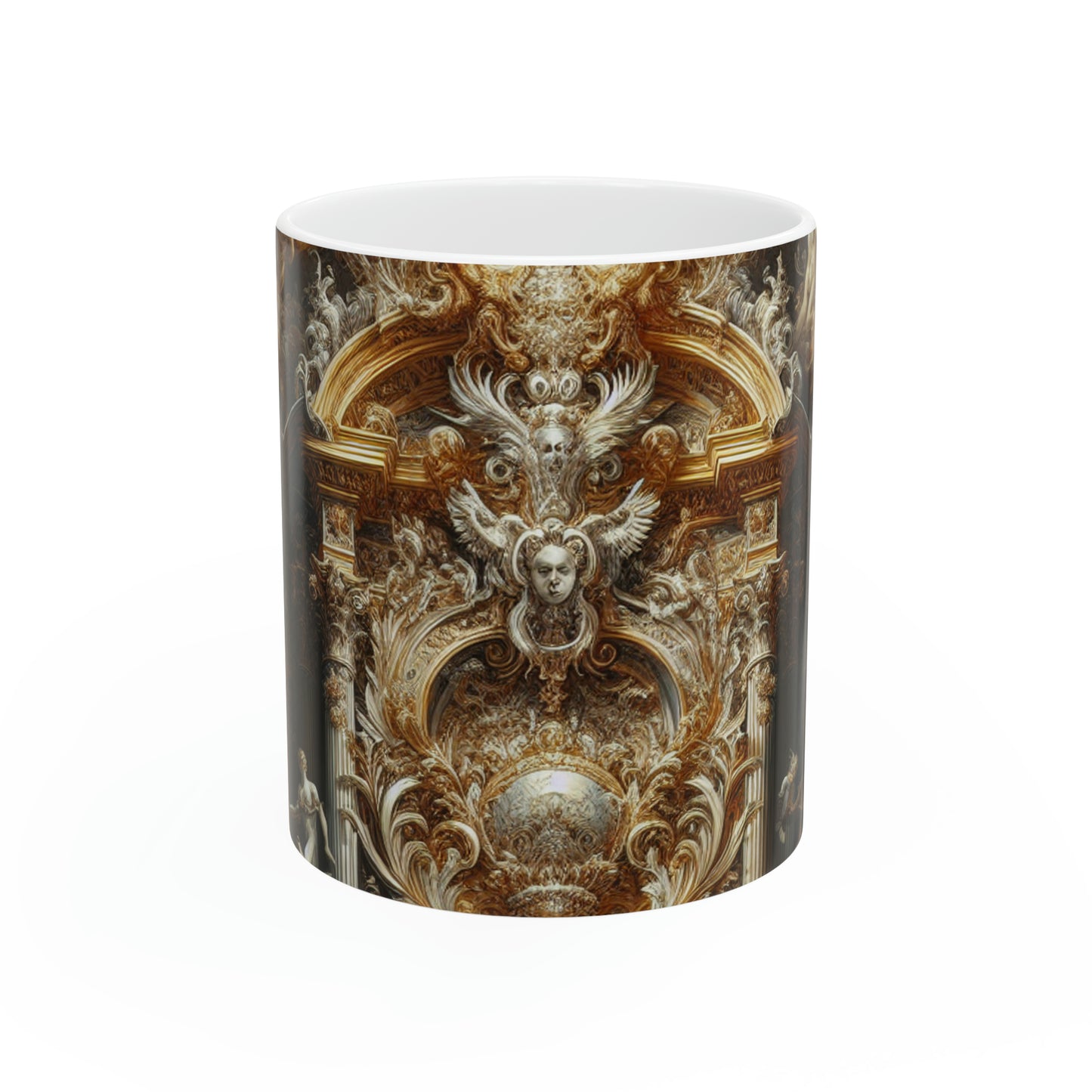 "Banquet baroque : un festin d'opulence" - La tasse en céramique Alien 11oz Baroque