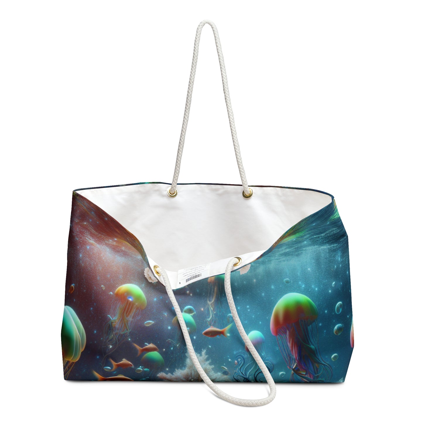 "Neon Fish Dance in Coral Forest" - The Alien Weekender Bag