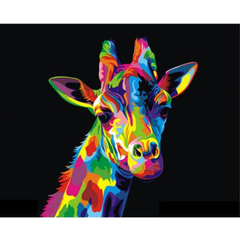 Pintura abstracta de animales coloridos sin marco, pintura Digital artesanal por números, imagen artística de pared moderna para arte de pared del hogar