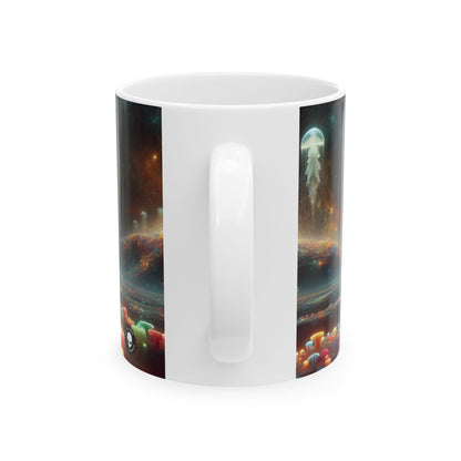 Jellyfish Dreamscape - Tasse en céramique Alien 11 oz