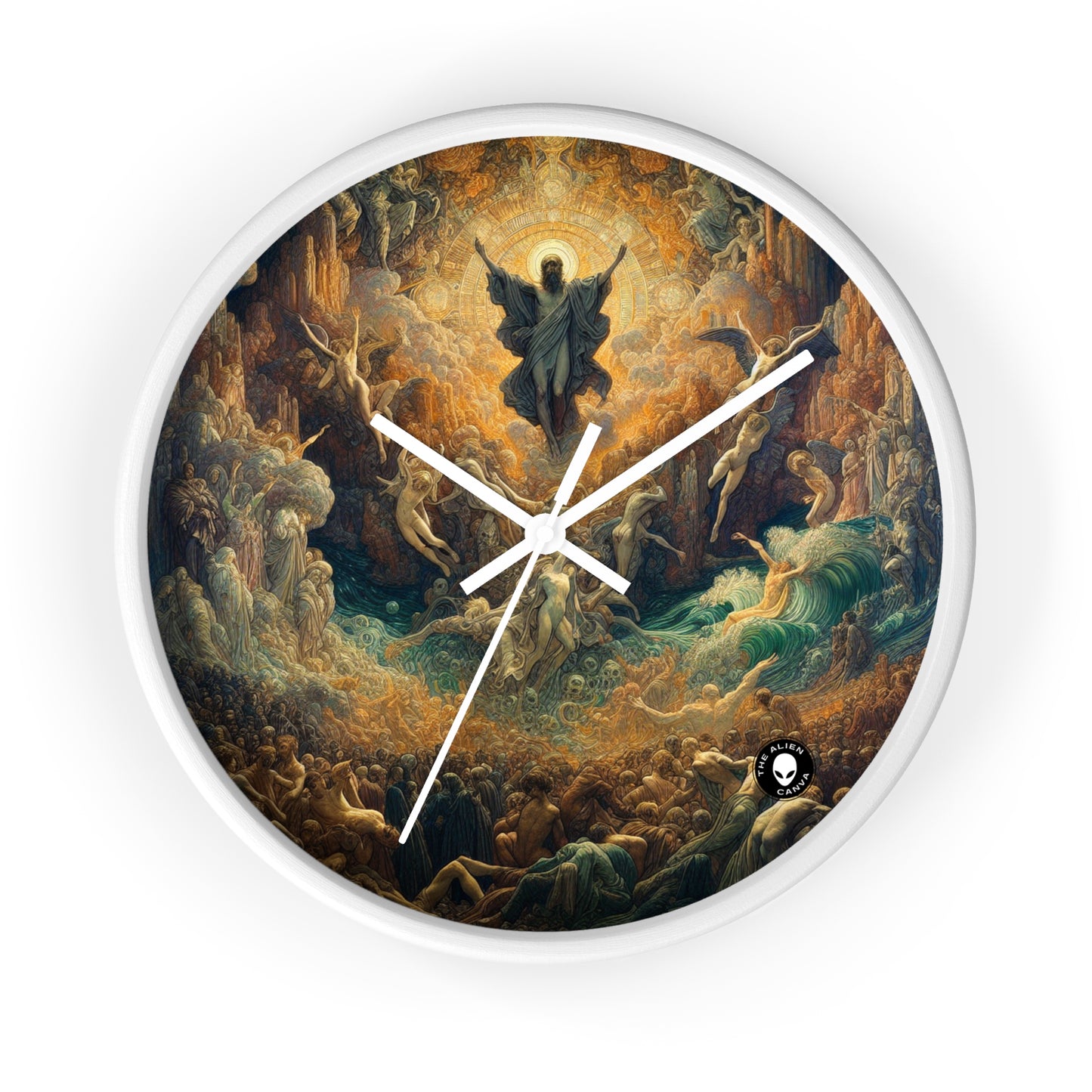 "Mystical Reflections: A Symbolic Journey Through the Looking Glass" - The Alien Wall Clock Symbolism