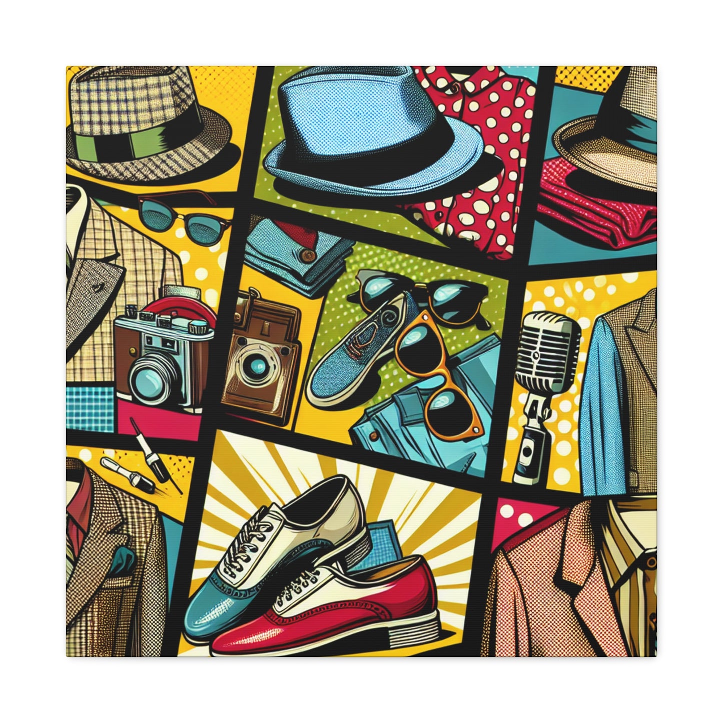 "Pop Art Apparel : un collage de style vintage" - Le style pop art Alien Canva