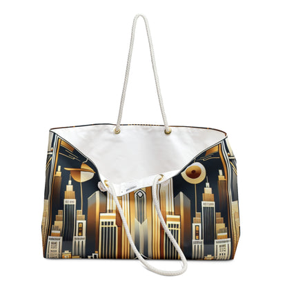 "Luxe Deco: Artistic Elegance at The Grand Hotel" - The Alien Weekender Bag Art Deco