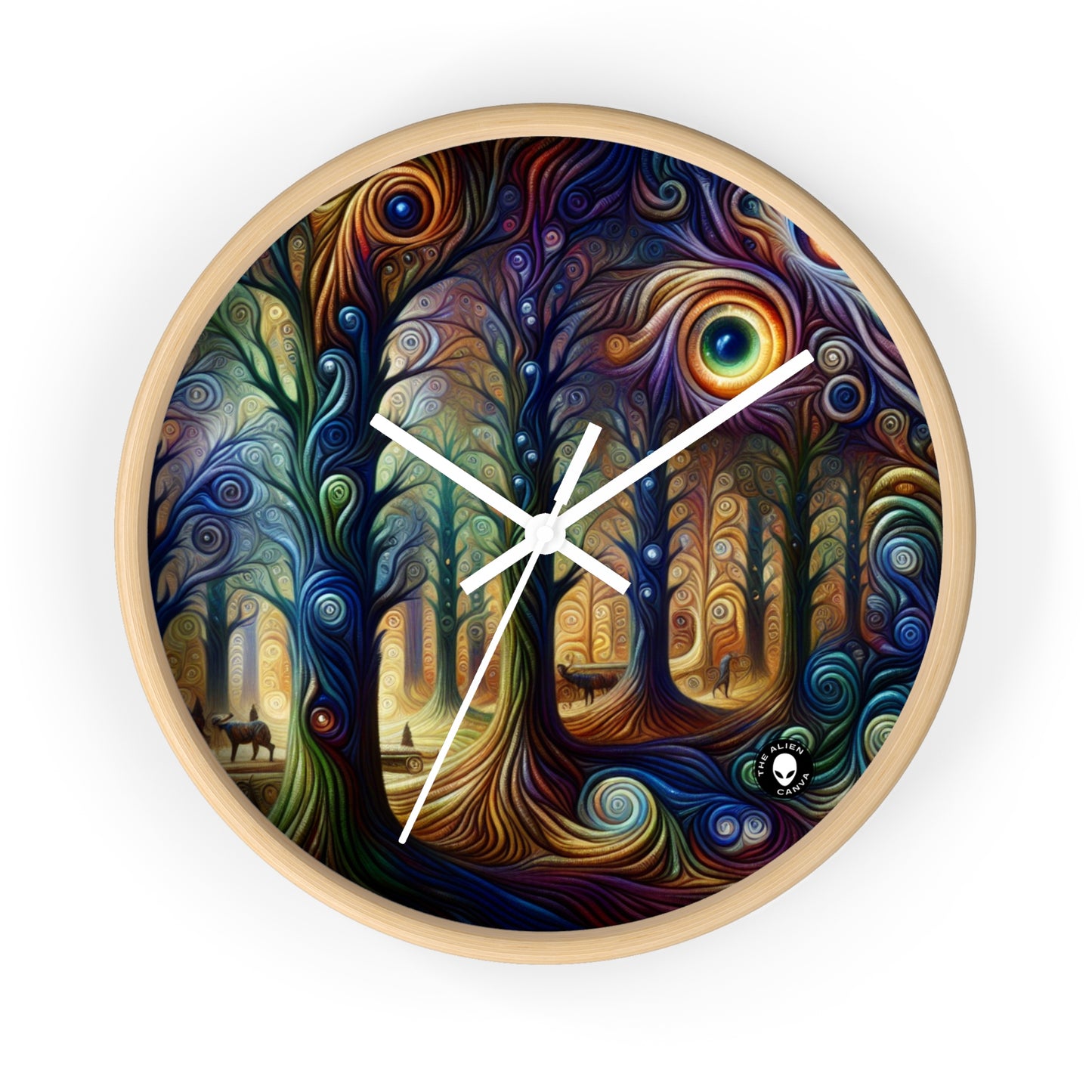 "Enchanted Rainbow Woods" - The Alien Wall Clock