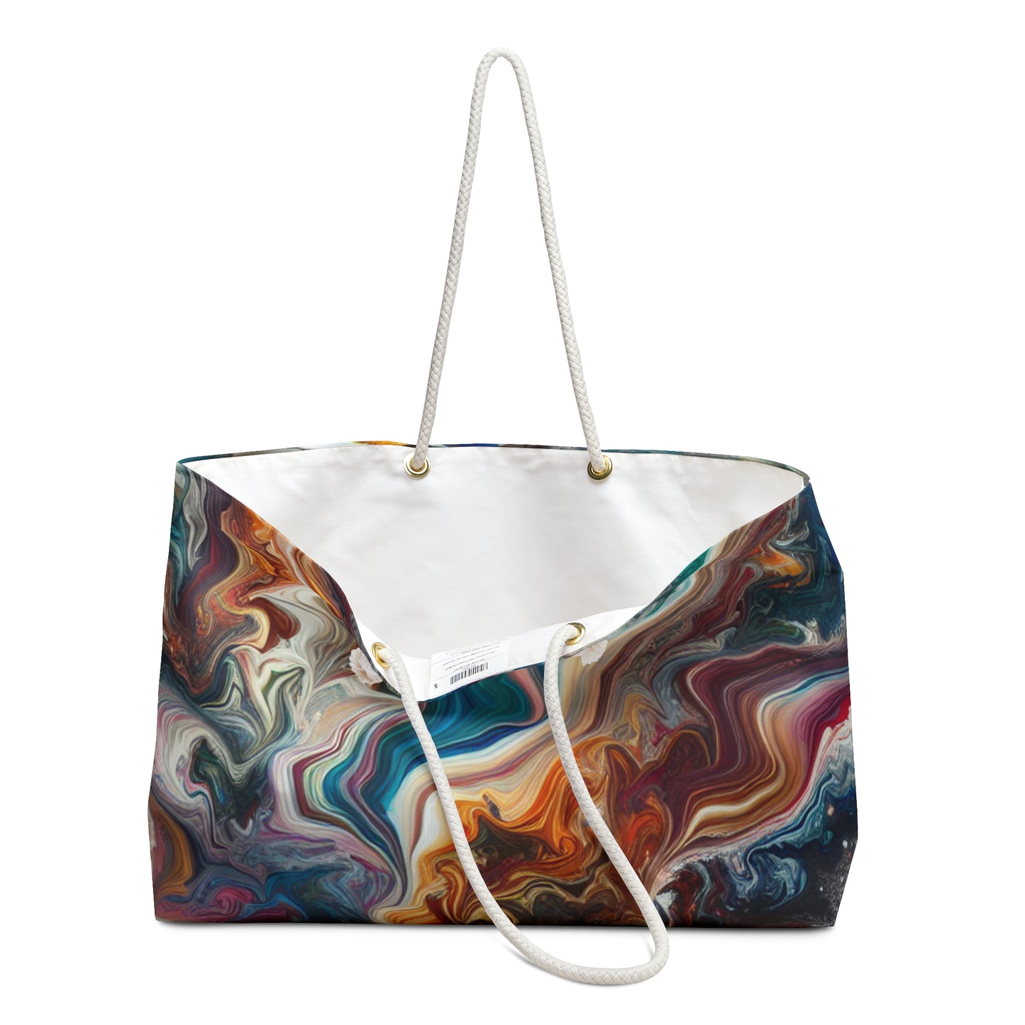 "A Paint Poured Paradise: Acrylic Pouring Art" - The Alien Weekender Bag Acrylic Pouring Style