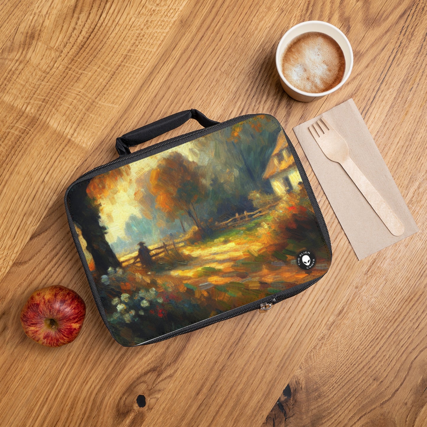 "Sunset Serenity: Impressionist Garden Painting"- The Alien Lunch Bag Impressionism