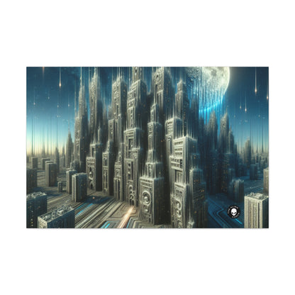 "Nighttime Cityscape Melt" - The Alien Canva