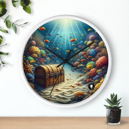 "Beneath the Waves: Treasure in the Coral Reef" - The Alien Wall Clock