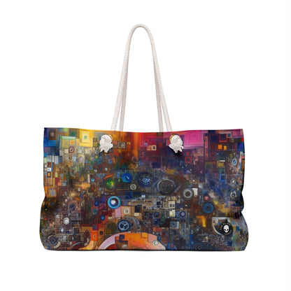 "Perception Distorted: A Postmodern Commentary on Reality" - The Alien Weekender Bag Postmodern Art