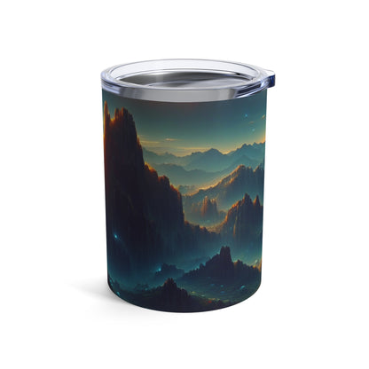 "Un Sueño Extraño: Un Mundo Desconocido en Detalle" - The Alien Tumbler 10oz planetas no descubiertos en estilo hyperrealista