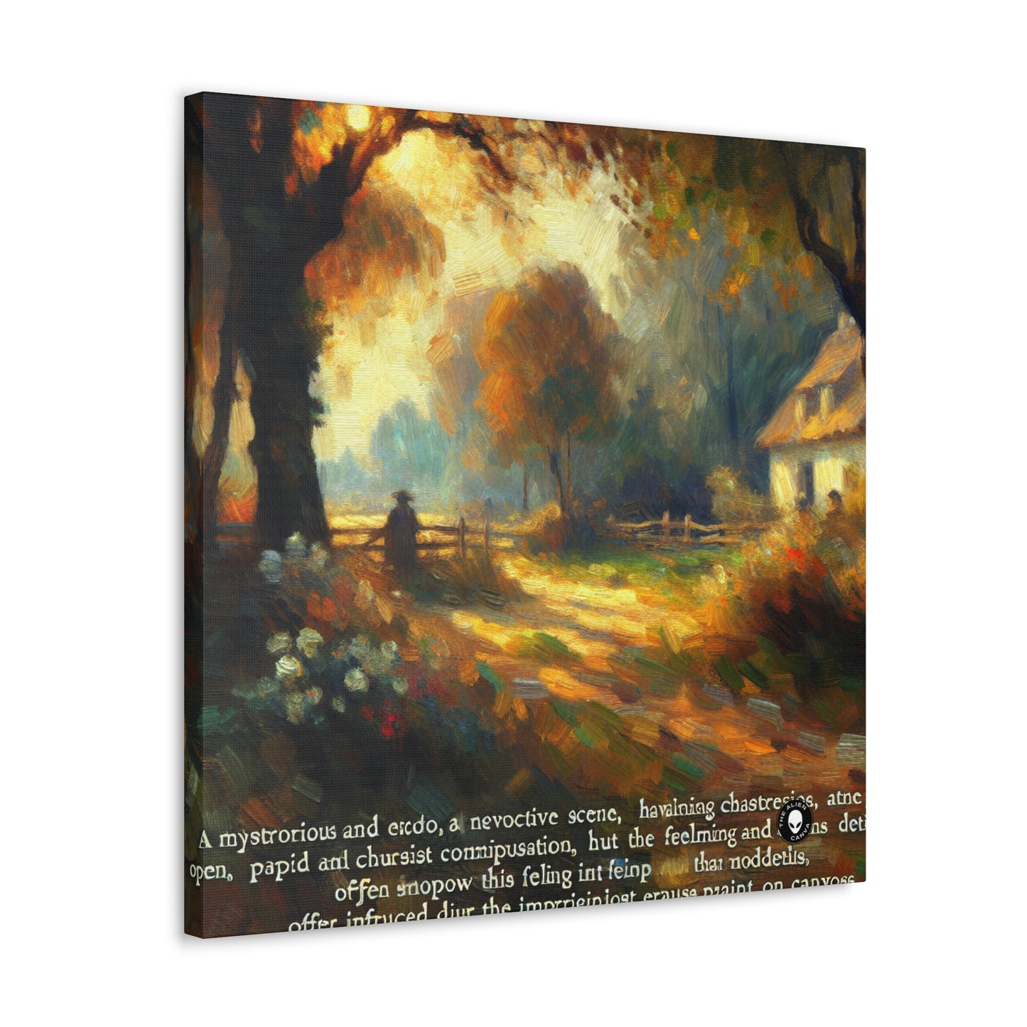 "Sunset Serenity: Impressionist Garden Painting" - The Alien Canva Impressionism