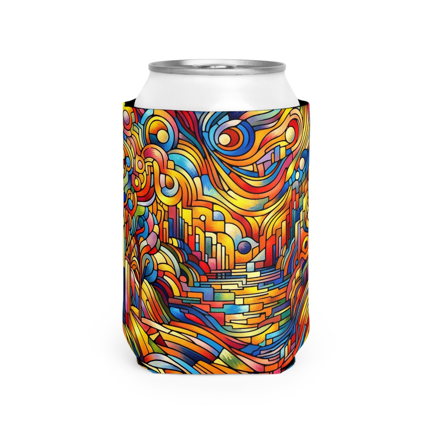 Neon Nightscapes: A Fauvism Cityscape - The Alien Can Cooler Sleeve Fauvism