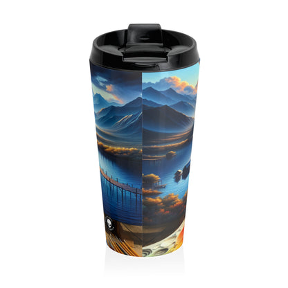 "Bountiful Harvest: A Hyperrealistic Fruit Bowl" - The Alien Stainless Steel Travel Mug Hyperrealism