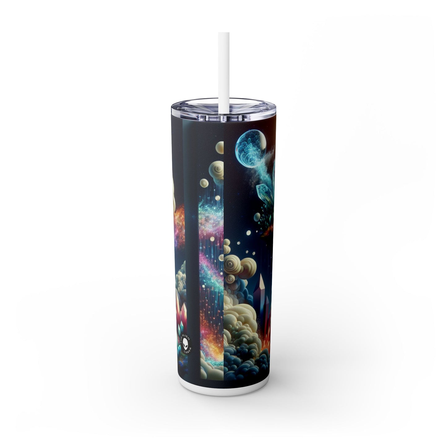 Dreamscape Delights - The Alien Maars® Skinny Tumbler with Straw 20oz