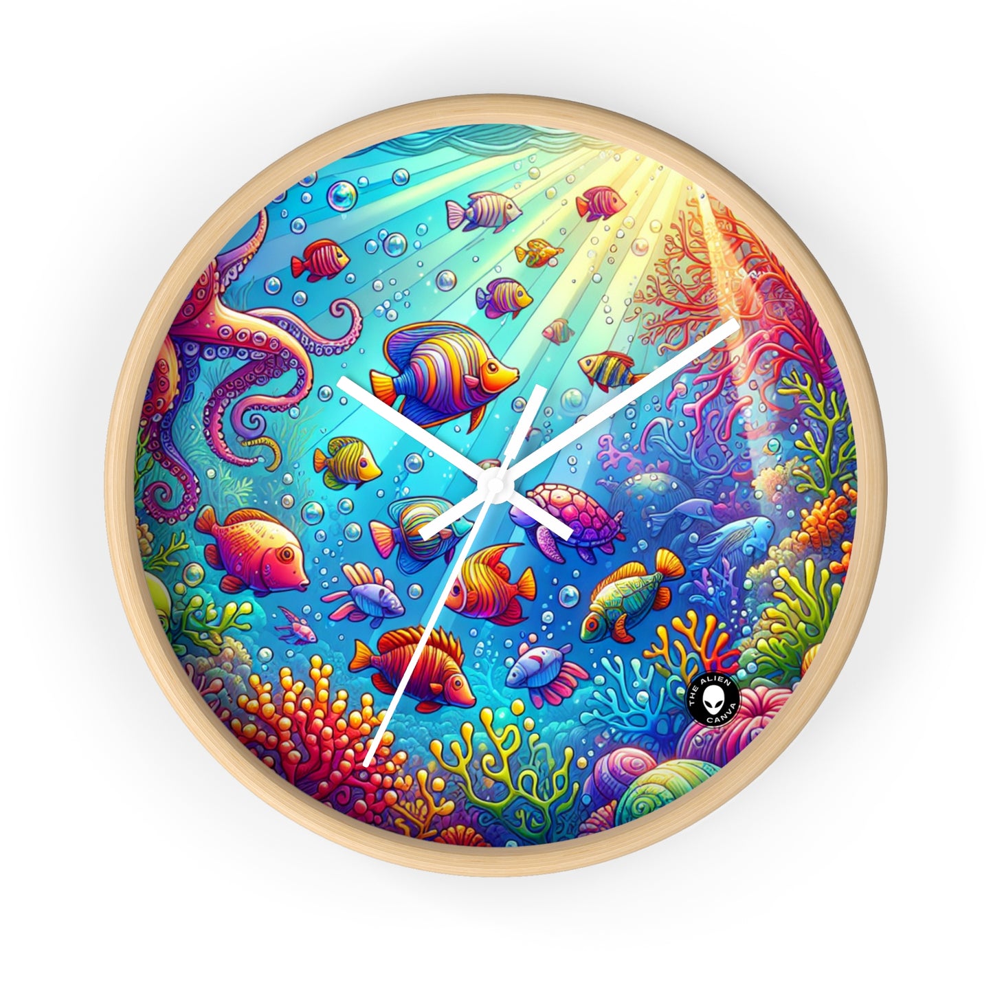 "Seaside Soiree: A Dance Party Under the Sea" - The Alien Wall Clock