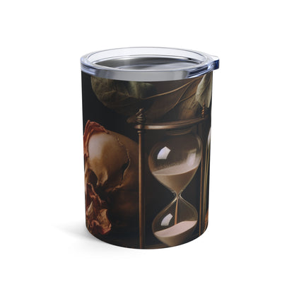 "Beauté éphémère : une peinture de Vanitas vibrante illustrant le passage du temps et la nature éphémère de la vie" - The Alien Tumbler 10oz Vanitas Painting