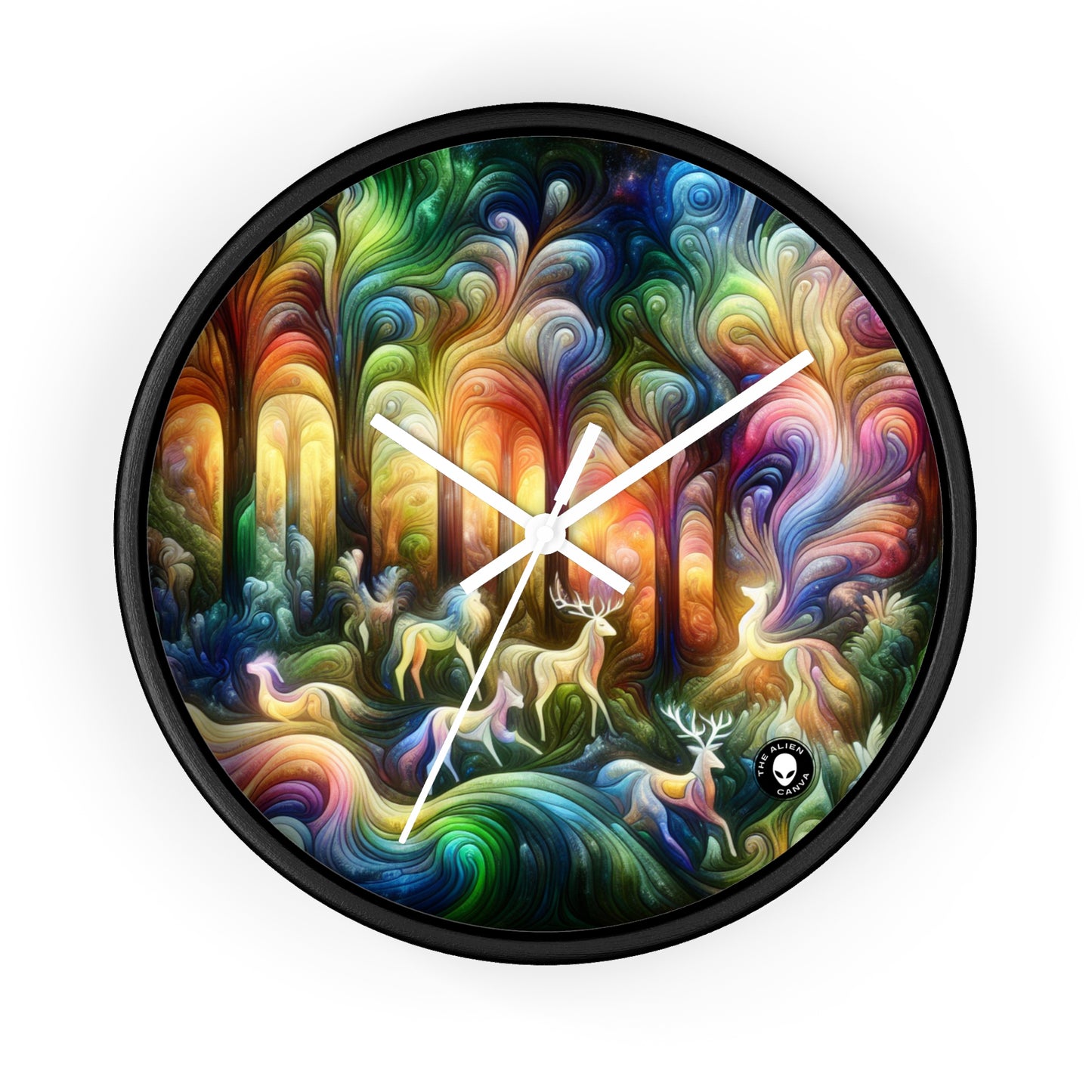 "Ethereal Enchantment: The Mystical Forest" - The Alien Wall Clock