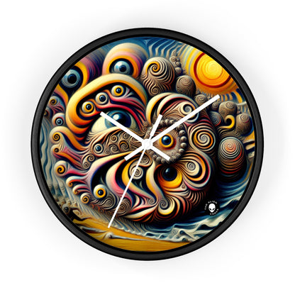 "Time Island's Dreamlike Dance" - The Alien Wall Clock Surrealism