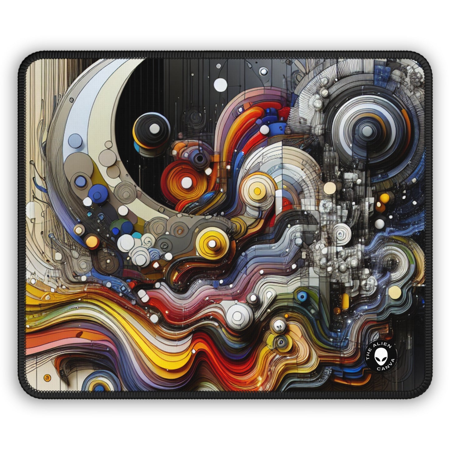 "Urban Chaos: A Neo-Expressionist Cityscape" - The Alien Gaming Mouse Pad Neo-Expressionism