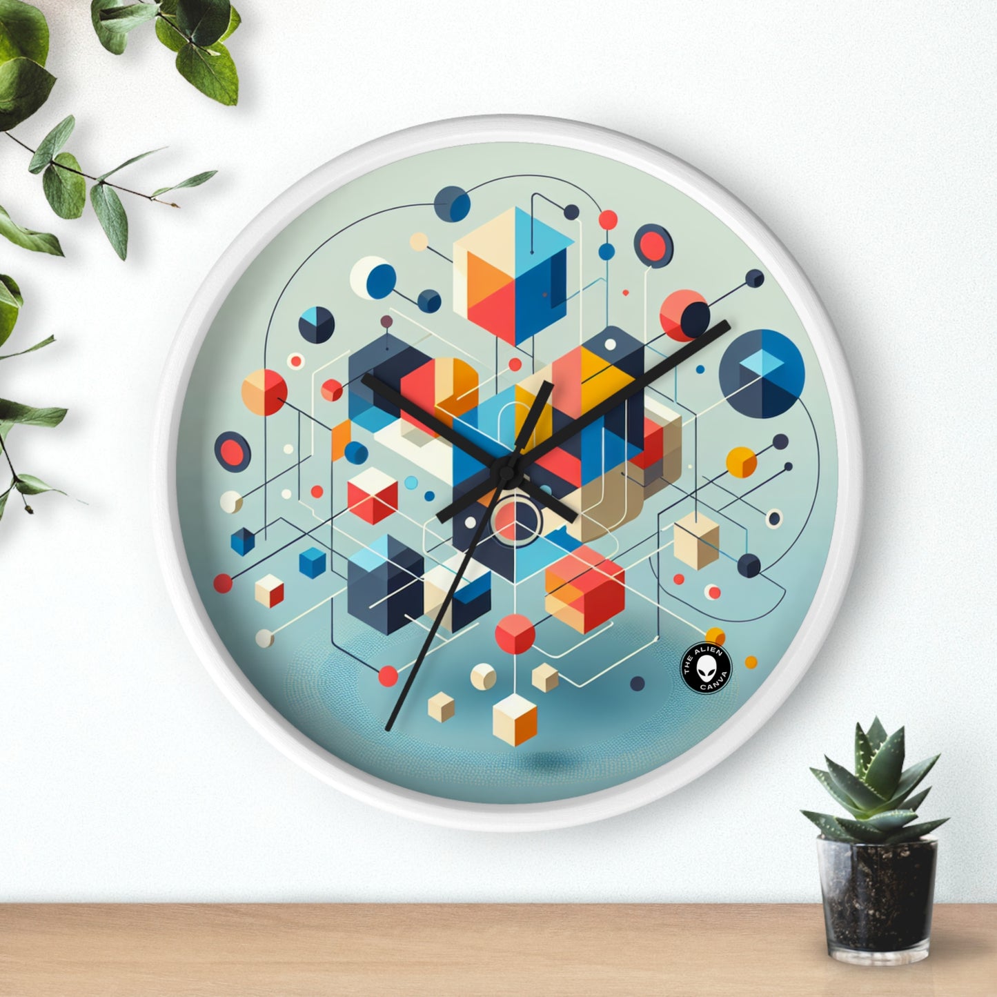 "Utopía colaborativa: un mural de esperanza y armonía" - The Alien Wall Clock Relational Art