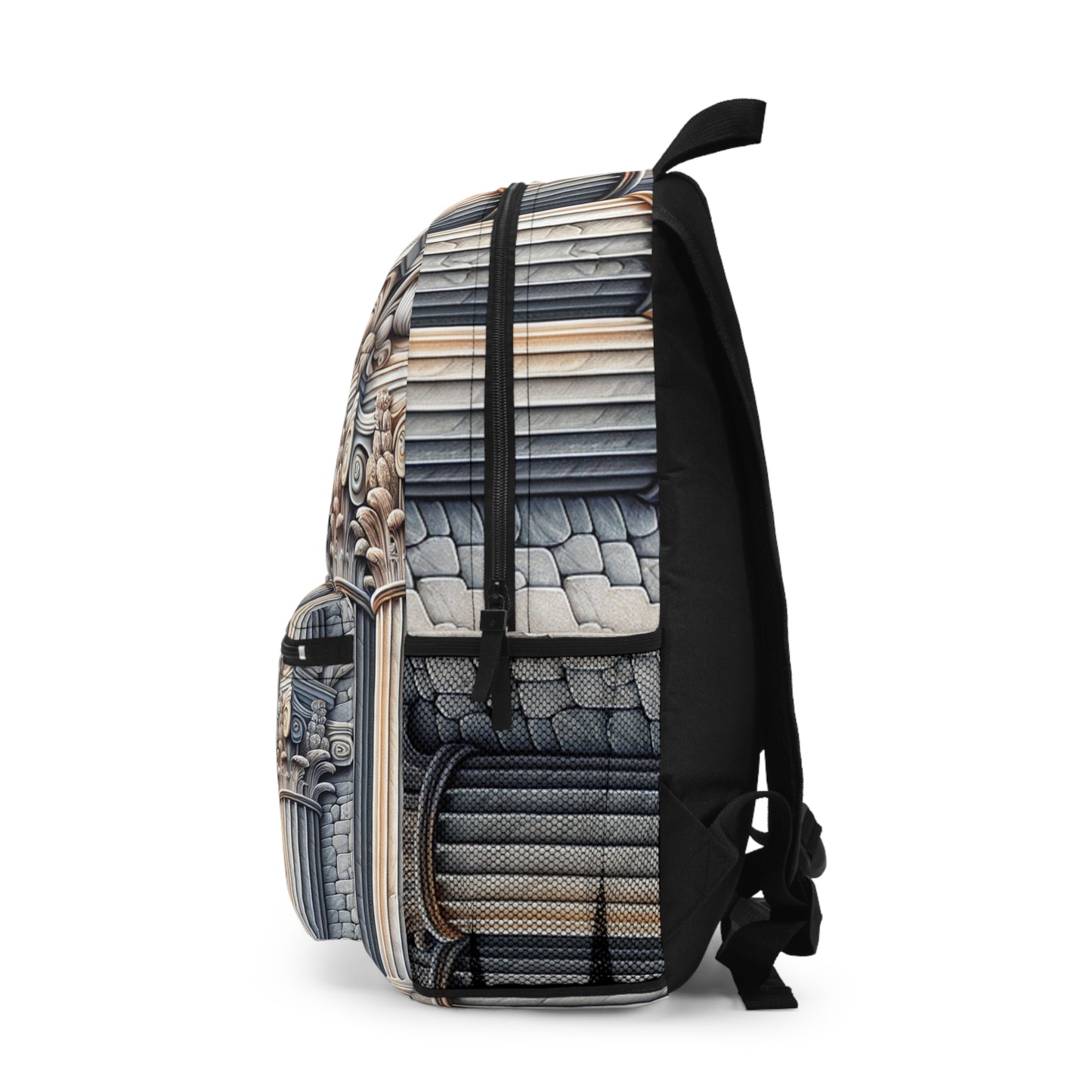 "3D Wall Columns: An Architectural Artpiece" - The Alien Backpack Trompe-l'oeil Style