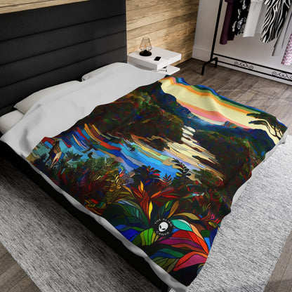 "Amazonian Kaleidoscope" - The Alien Velveteen Plush Blanket