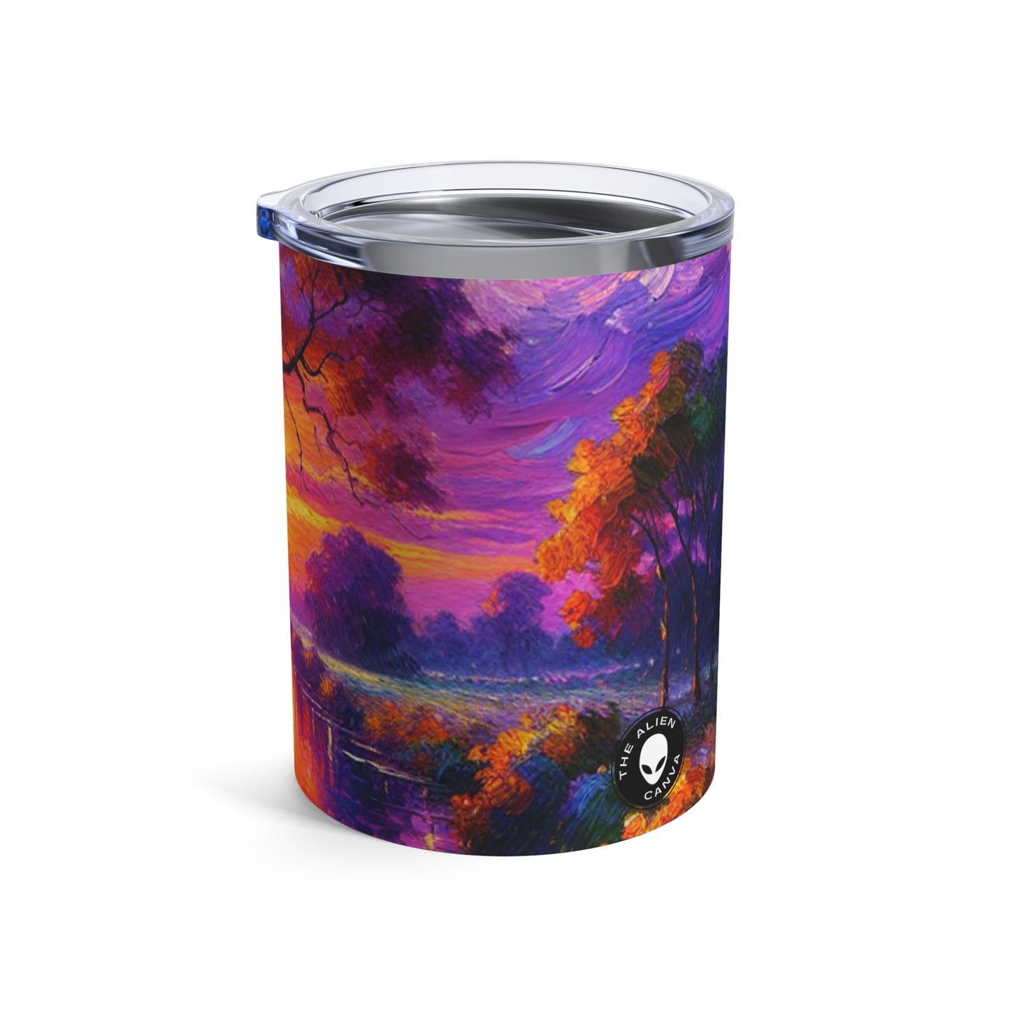 "Bulevares de iluminación: un vibrante paisaje urbano postimpresionista" - The Alien Tumbler 10oz Postimpresionismo