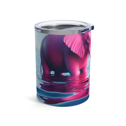 "The Pink Elephant in the Deep Blue Sea" - The Alien Tumbler 10oz A pink elefant floating in the ocean