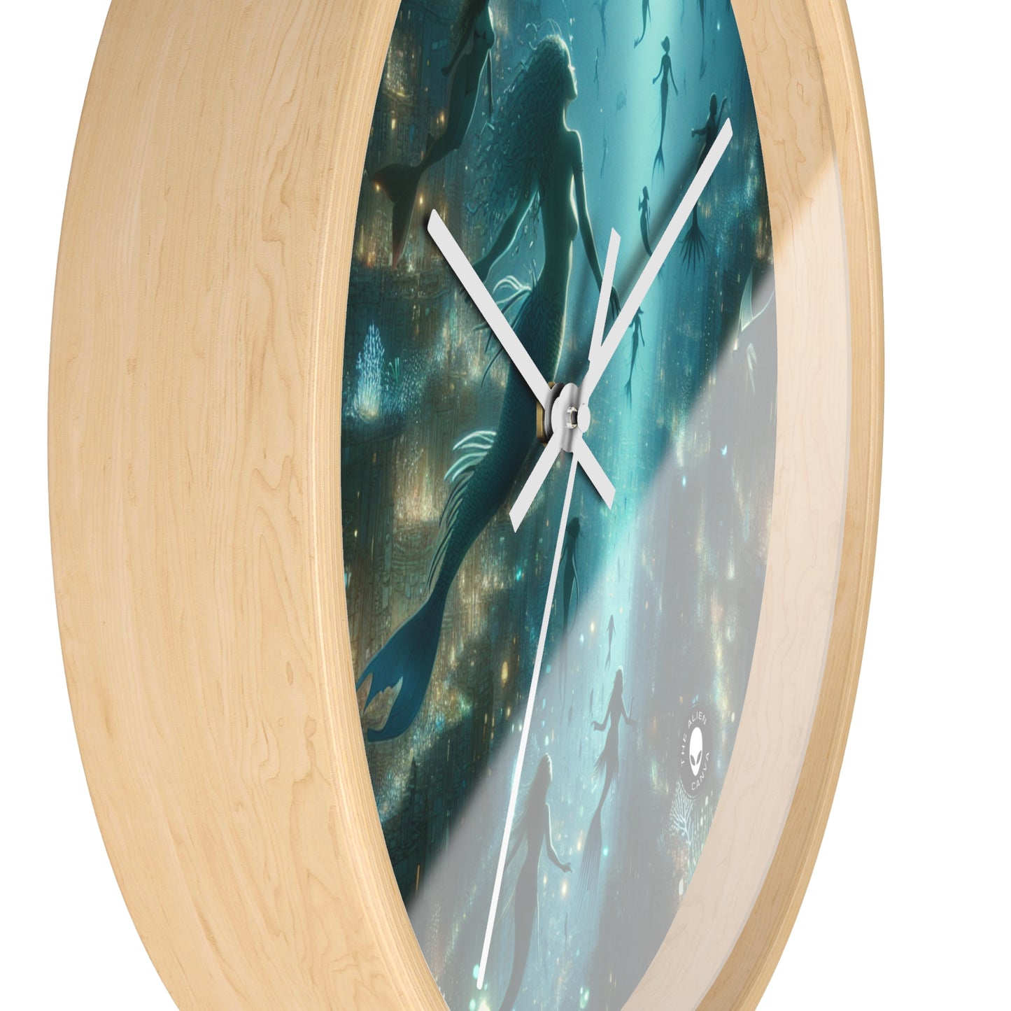 "Enchantment Below: A Bioluminescent Underwater Metropolis" - The Alien Wall Clock